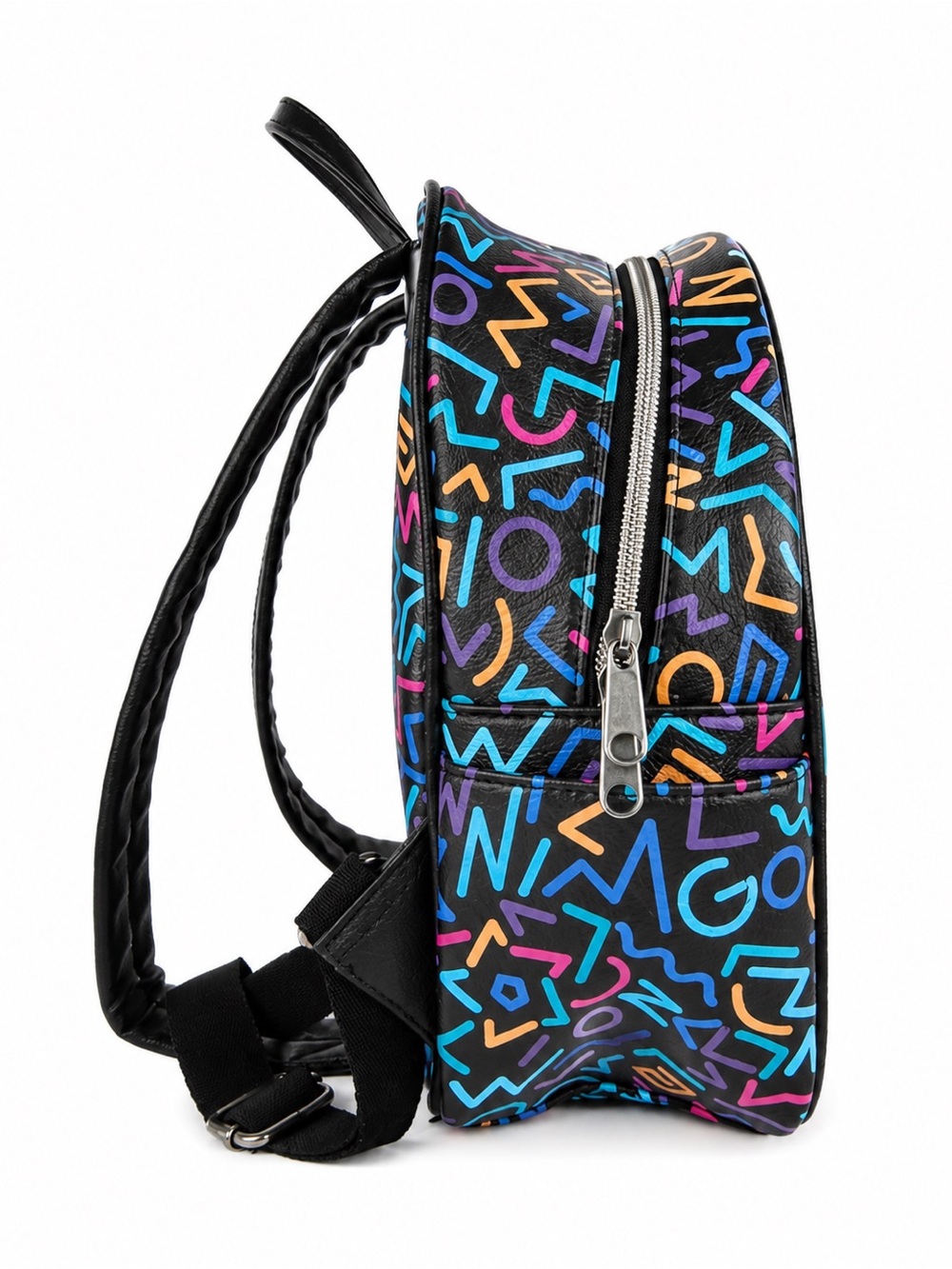 Funko Stranger Things Black Neon Geo Mini Backpack - Picture 2 of 8